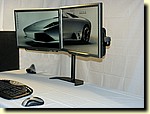 Dual LCD monitor stand, multiple monitor stand, multiple monitors, xp dual monitors, vista dual monitors, dual monitor stands, dual monitor setup